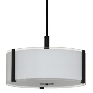 Whitfield Lighting Catherine 3-Light Black Modern/Contemporary Chandelier