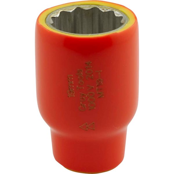 Gray Tools 19-mm x 3/8-in Drive Insulated Standard Length Socket