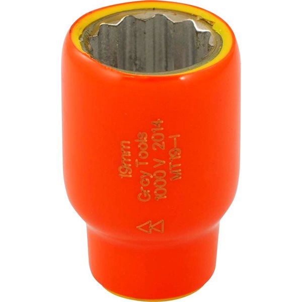 Gray Tools 19-mm x 3/8-in Drive Insulated Standard Length Socket