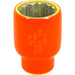 Gray Tools 13/16-in x 3/8-in Drive Insulated Standard Length Socket