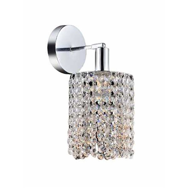 CWI Lighting Glitz 8-in 1-Light Chrome Glam Wall Sconce