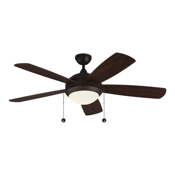 Generation Lighting Discus Classic 52-in Roman Bronze Integrated LED Ceiling Fan (5-blade)