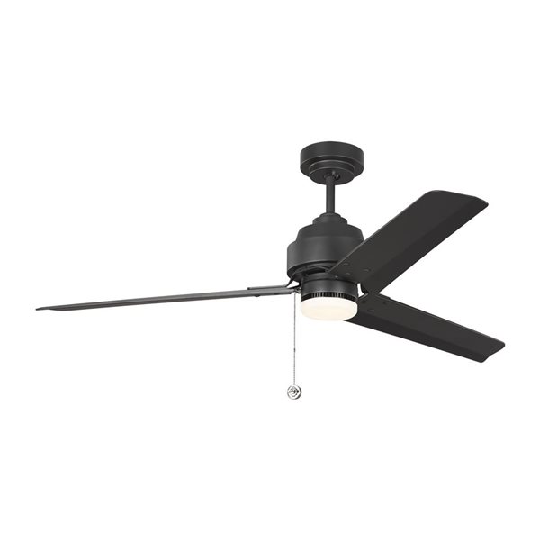 Generation Lighting Arcade 54-in Midnight Black Indoor Ceiling Fan (3-blade)