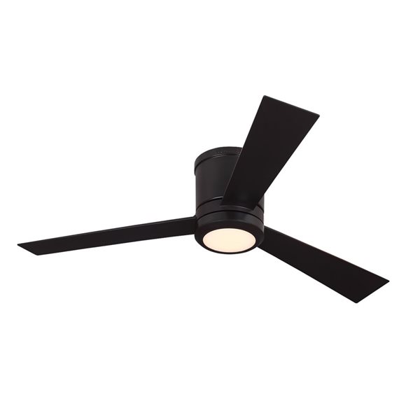 Generation Lighting Clarity 52-in Oil Rubbed Bronze Integrated LED Indoor Ceiling Fan with Remote Control (3-blade)