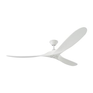 Generation Lighting Maverick Max 70-in Matte White Ceiling Fan with Remote Control (3-blade)