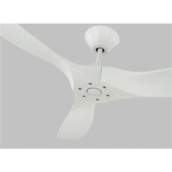 Generation Lighting Maverick II 52-in Matte White Ceiling Fan with Remote Control (3-blade)