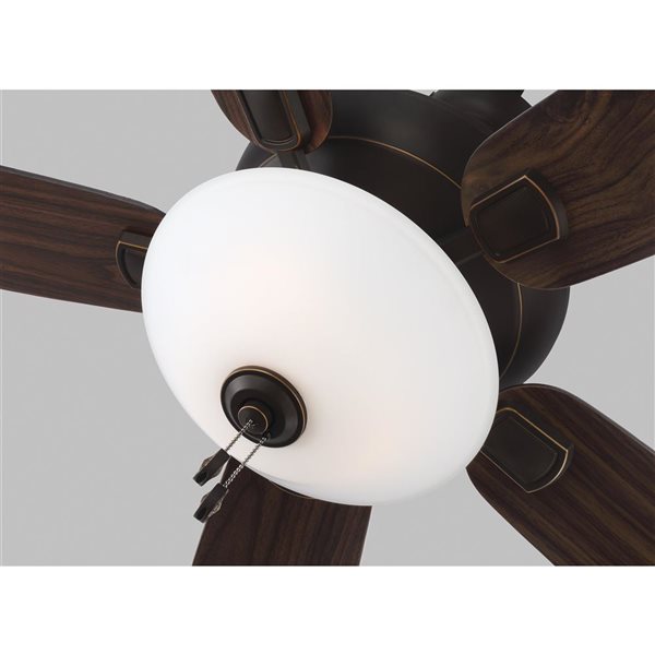 Generation Lighting Colony Max Plus 52-in Roman Bronze Indoor/Outdoor Ceiling Fan with Light Kit