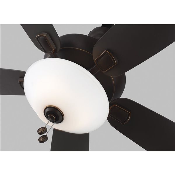 Generation Lighting Colony Max Plus 52-in Roman Bronze Indoor/Outdoor Ceiling Fan with Light Kit