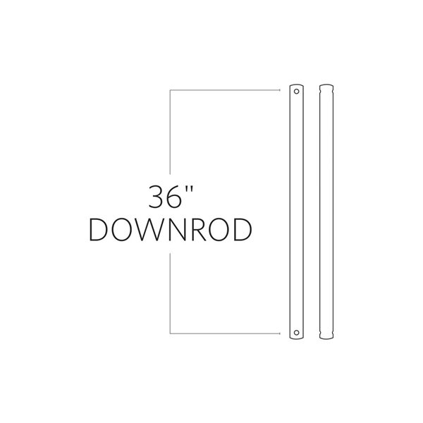 Generation Lighting 36-in Midnight Black Ceiling Fan Downrod Extension