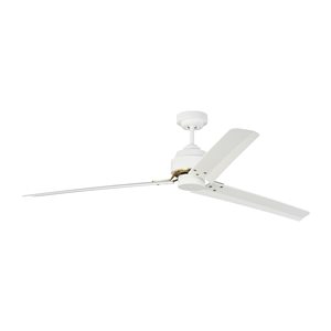 Generation Lighting Arcade 68-in Matte White Indoor Ceiling Fan with Remote Control (3-blade)