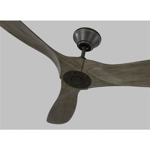 Generation Lighting Maverick II 52-in Weathered Grey Ceiling Fan with Remote Control (3-blade)