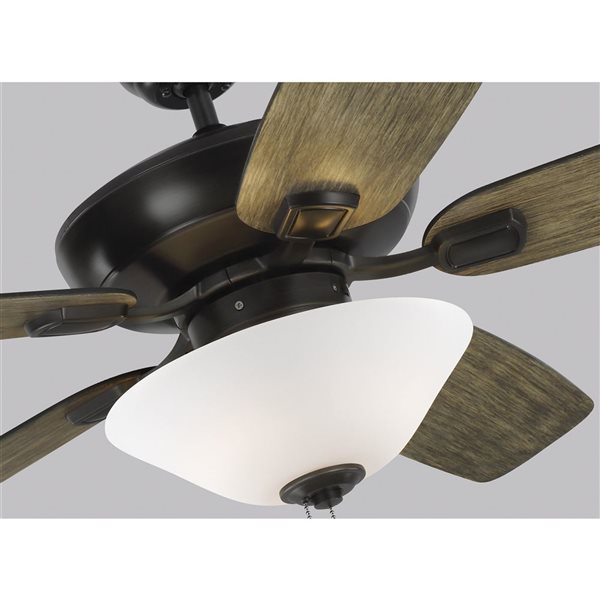 Generation Lighting Colony Max Plus 52-in Weathered Grey Indoor/Outdoor Ceiling Fan with Light Kit