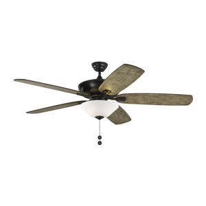 Generation Lighting Colony Super Max 60-in Weathered Grey Indoor/Outdoor Ceiling Fan