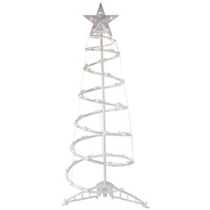 Northlight 3-ft Lighted Spiral Cone Tree Outdoor Christmas Decoration - Clear Lights