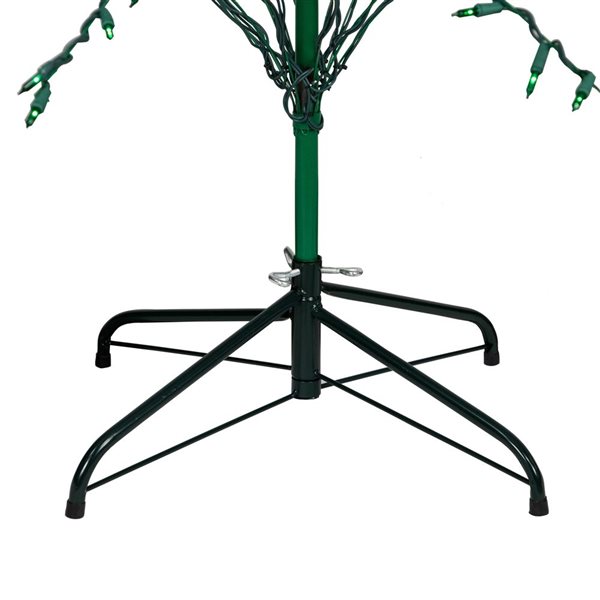 Northlight 6-ft Pre-Lit Green Cascade Twig Tree Christmas With Green Incandescent Ligths