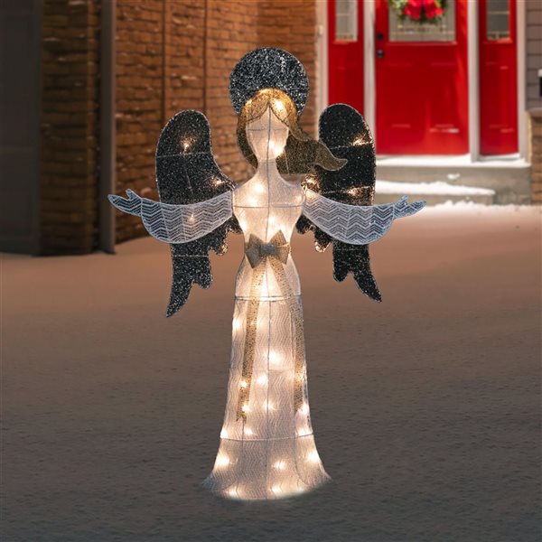 Northlight 49.25-in LED Lighted White and Gold Angel 35250592 | RONA