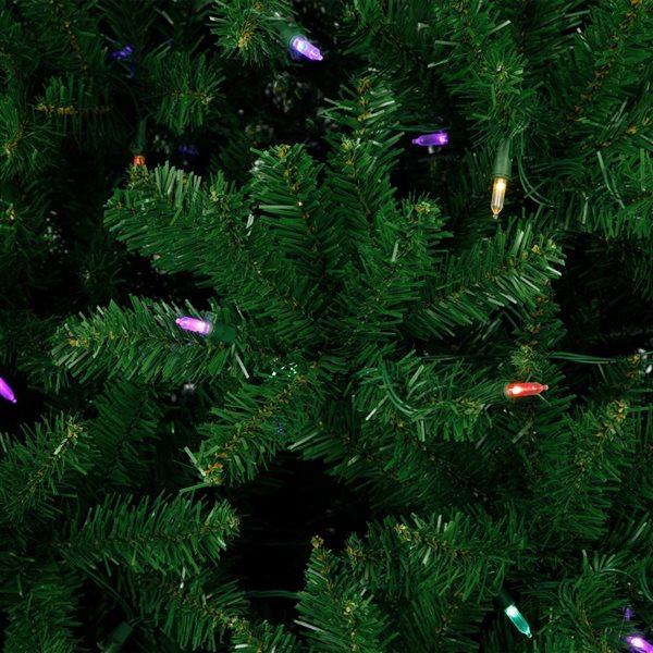 Northlight 7.5-ft Pre-lit Pine Full Green Artificial Christmas Tree with 500 Multicolour LED Lights and Tree Stand