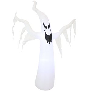 Sunnydaze Halloween Diabolical Ghost Inflatable Decoration 7-ft