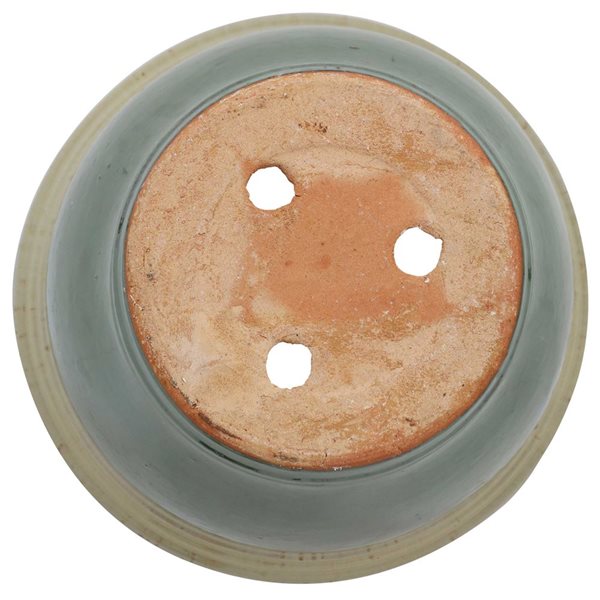 Sunnydaze Studio Ceramic Indoor/Outdoor Planter Green Seafoam 15-in