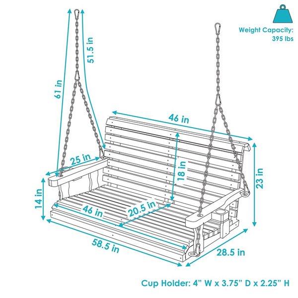 Traditional Wooden Porch Swing