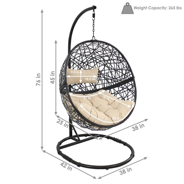 Indoor hanging egg chair with stand best sale