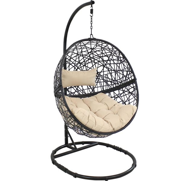 Hanging egg chair discount black