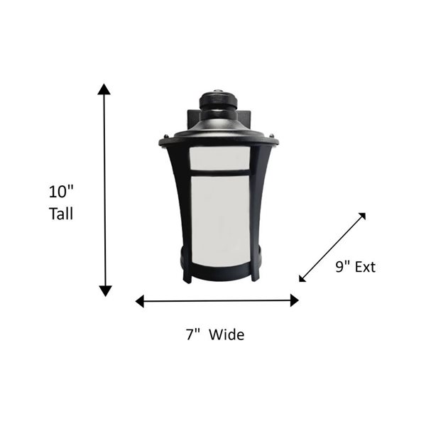 Tess 1 Light Wall Lanterns Ceiling Light  Craftsman,  E-26, 10 In Black