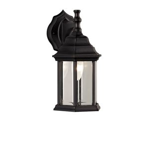 Ken Outdoor Wall Lanterns Light E-26  Traditional 12 Inc, Black