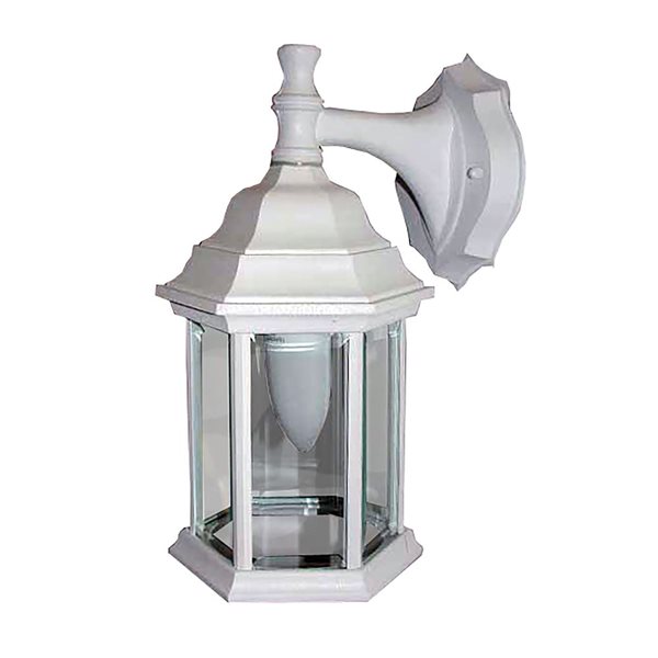 Ken 1 Light E-26  Wall Lanterns, outdoor, 12 in height  White Traditional