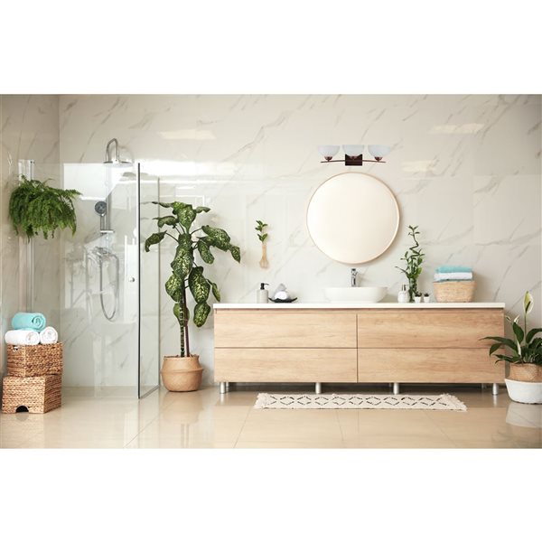 Mickayla 3 Light Vanity Light  Contemporary, Bronze