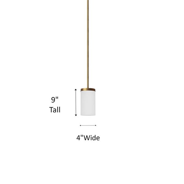 Armella 1 Light Down Pendant Ceiling Light Indoor, E-26  Transitional Gold