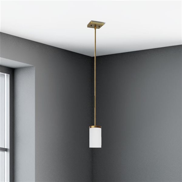 Armella 1 Light Down Pendant Ceiling Light Indoor, E-26  Transitional Gold