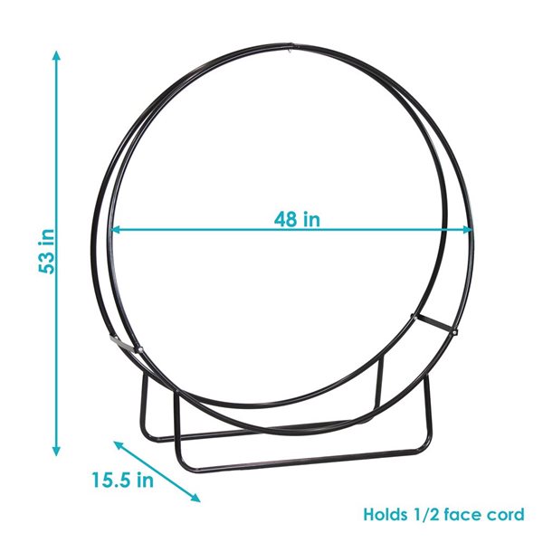 Sunnydaze 48-In Steel Firewood Log Hoop