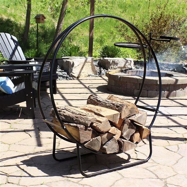 Sunnydaze 48-In Steel Firewood Log Hoop