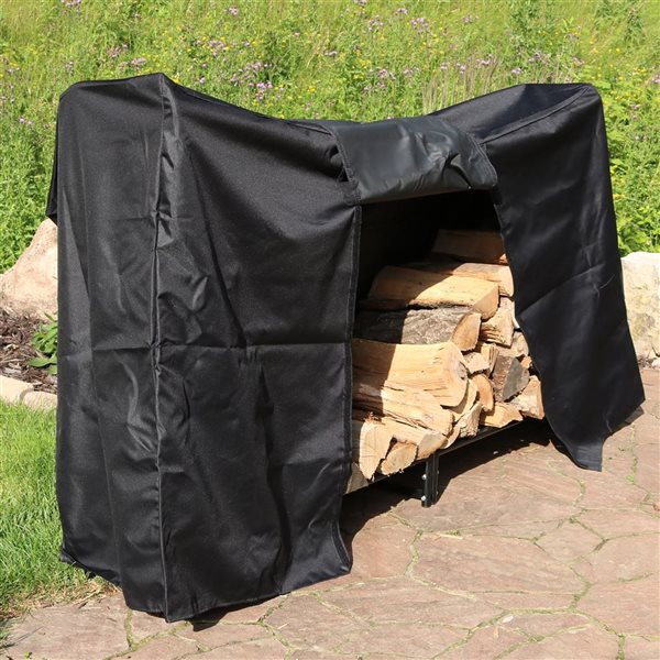 Sunnydaze 6-Ft Decorative Firewood Log Rack and Cover