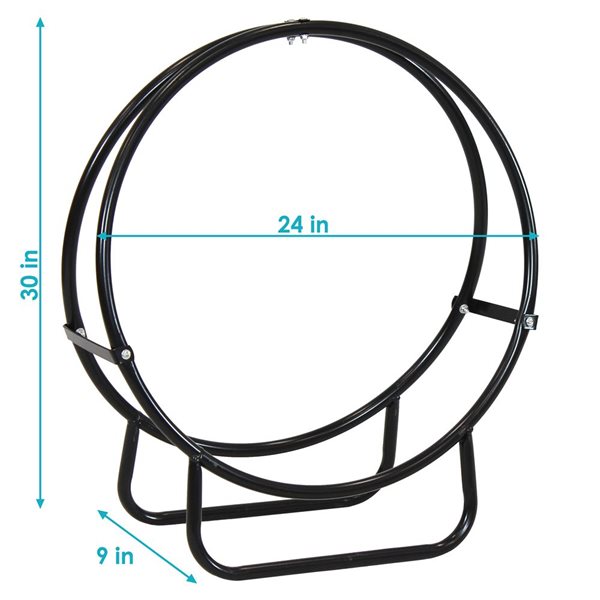 Sunnydaze 24-In Steel Firewood Log Hoop