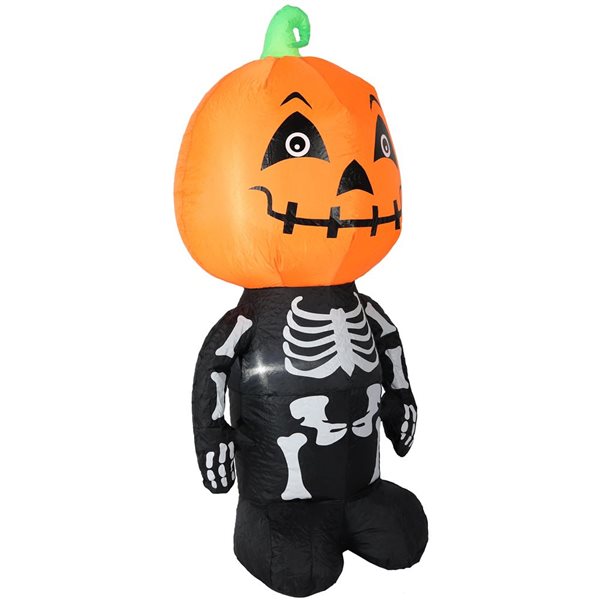 Sunnydaze Decor 4.2-ft X 1.9-ft Internal Light Jack-o-lantern Halloween Inflatable