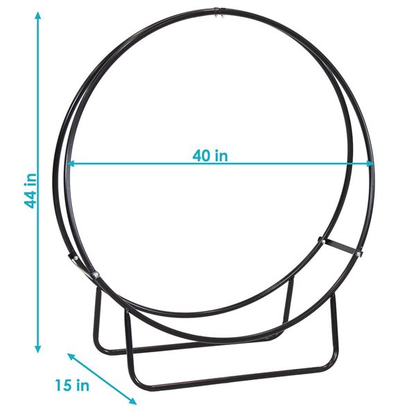 Sunnydaze 40-In Steel Firewood Log Hoop