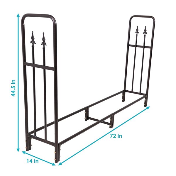 Sunnydaze 6-Ft Indoor/Outdoor Decorative Firewood Log Rack