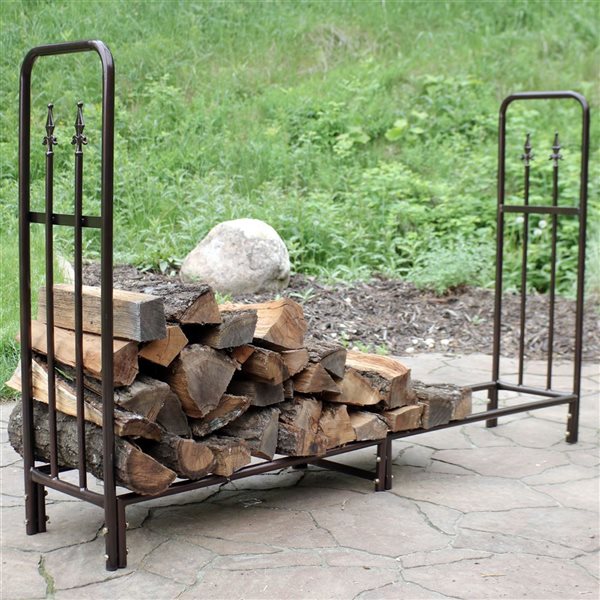 Sunnydaze 6-Ft Indoor/Outdoor Decorative Firewood Log Rack