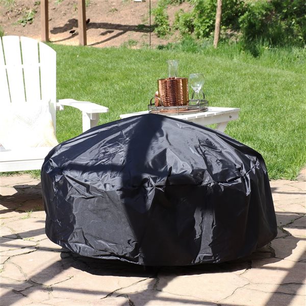 Sunnydaze Decor 40-in Black Round Firepit Cover