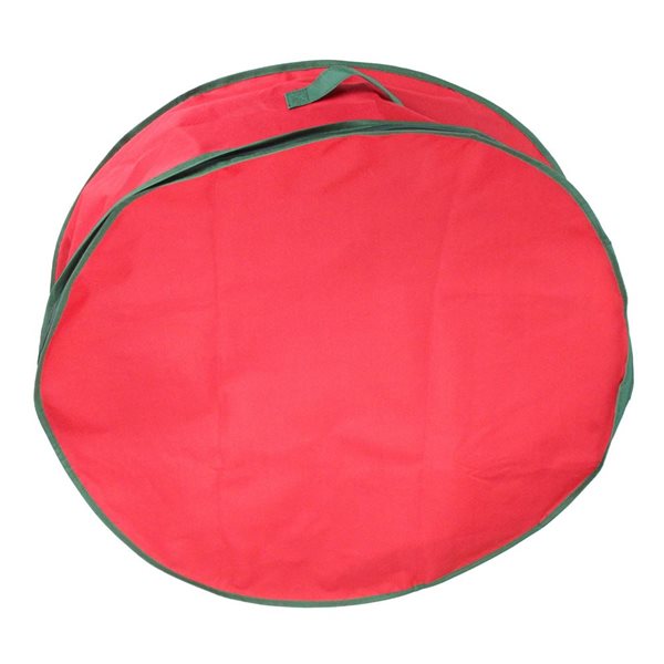 Northlight 24-In Red and Green Christmas Wreath Storage Bag