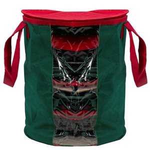 Northlight 12-In Red and Green Christmas Light Storage Organizer with Clear Window