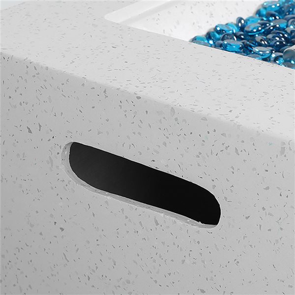 UPHA 42-In 50000-BTU Beige Rectangle Outdoor Propane Fire Pit Table