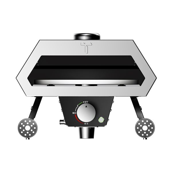 Turpone Ronzio 12-inch Black Pizza Oven with Peel and Rotating