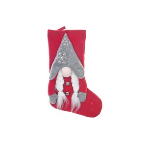 IH Casa Decor 20-in Multicolor Ella Gnome Christmas Stocking with Snowflake