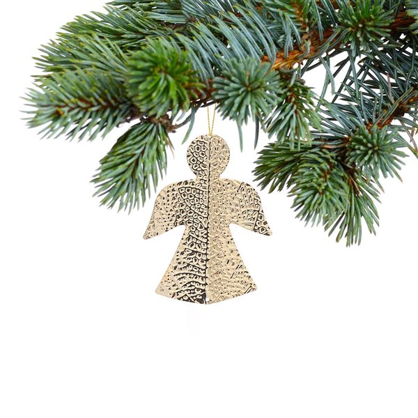 iH casadécor Gold Angel Christmas Ornaments 12/Pack