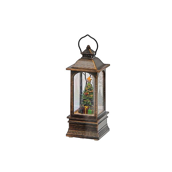 iH casadécor 5.15-in LED Lantern with Tree Tabletop Decoration