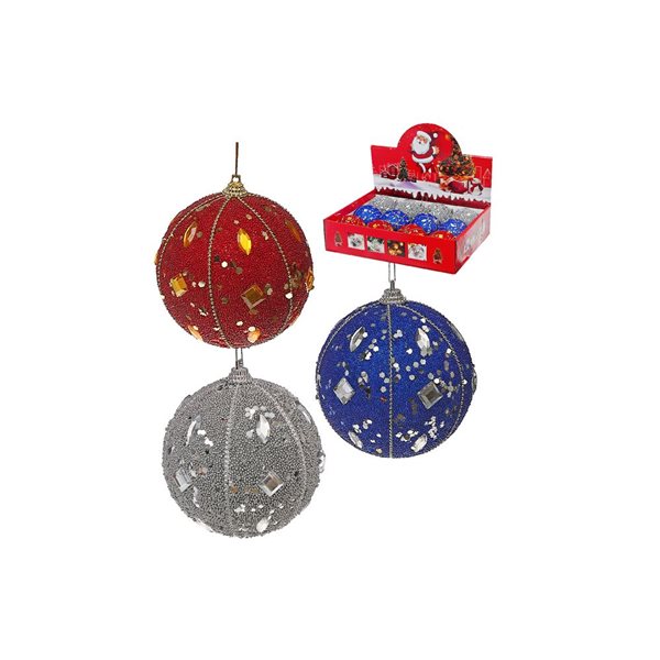 iH casadécor 4-in dia Plastic Christmas Ornament Assortment - 12/Pack