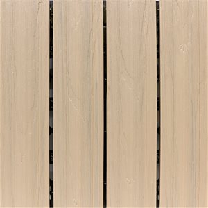 Everhome 12 x 12-in Almond Co-Extruded Composite Deck Tiles - 12/Pk